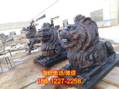 獅子雕塑-酒店門(mén)口大型仿真動(dòng)物景觀不銹鋼仿銅獅子雕塑 獅子雕塑-酒店門(mén)口大型仿真動(dòng)物景觀不銹鋼仿銅獅子雕塑