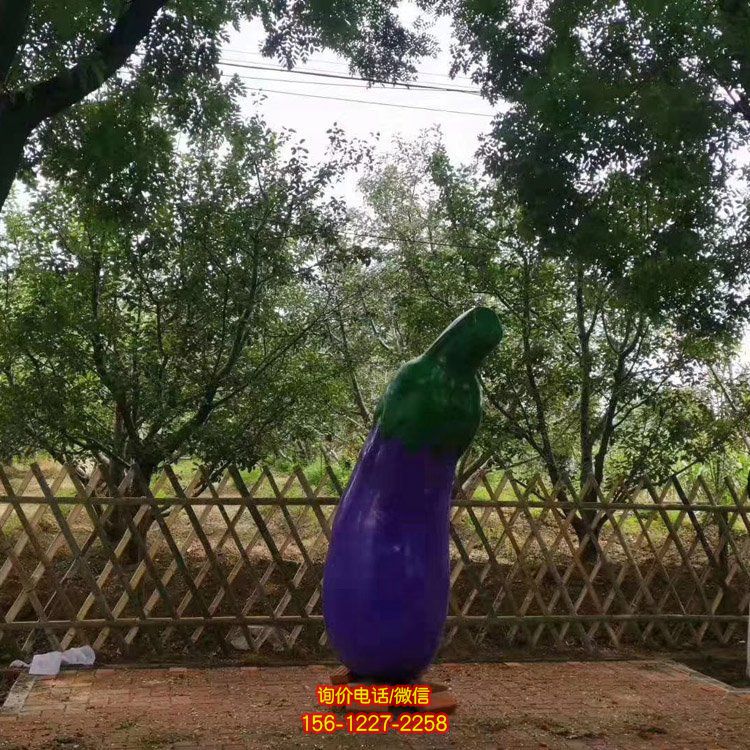 玻璃鋼仿真茄子，長茄子雕塑