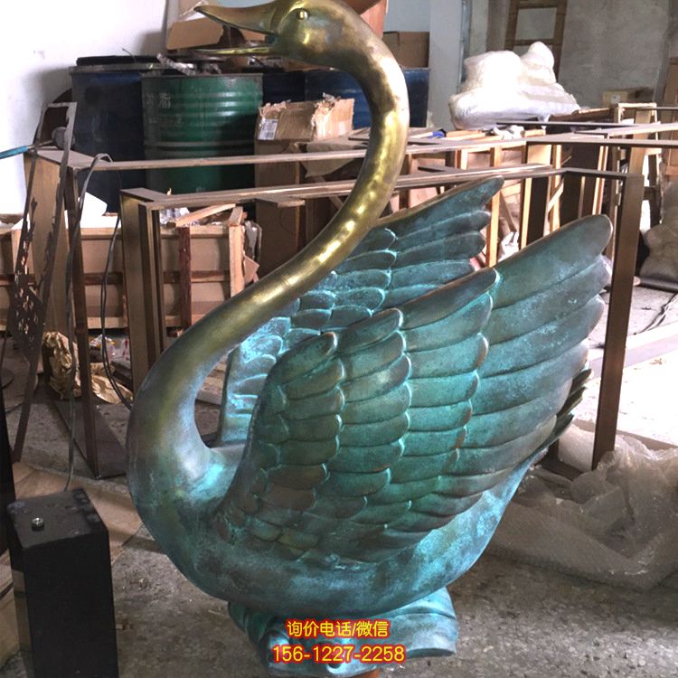 戶外動(dòng)物園游樂(lè)場(chǎng)不銹鋼仿真彩繪動(dòng)物天鵝雕塑 戶外動(dòng)物園游樂(lè)場(chǎng)不銹鋼仿真彩繪動(dòng)物天鵝雕塑