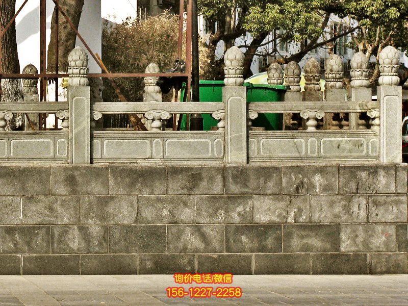 佛教寺院青石蓮花護(hù)欄雕塑 佛教寺院青石蓮花護(hù)欄雕塑