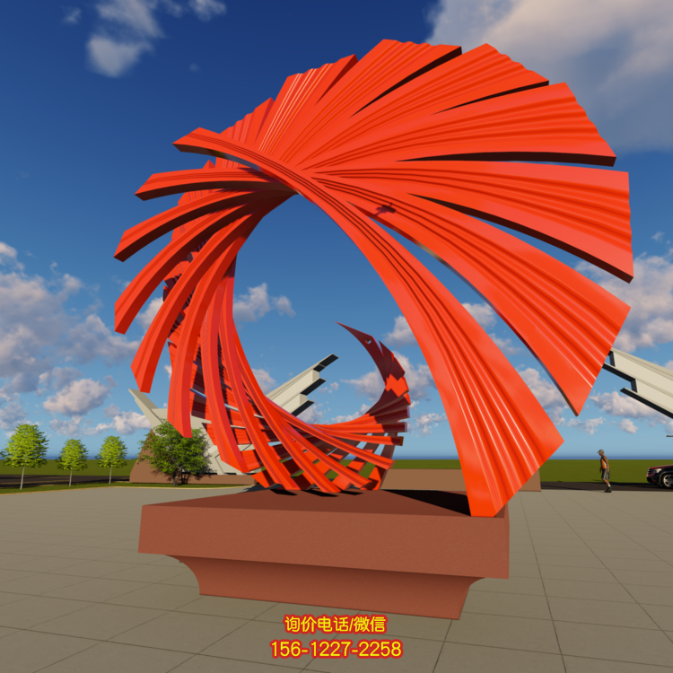 不銹鋼抽象景觀雕塑，廣場(chǎng)抽象藝術(shù)造型雕塑