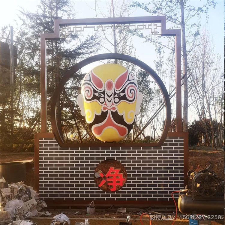 玻璃鋼戲曲臉譜雕塑 玻璃鋼戲曲臉譜雕塑
